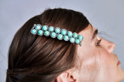 GALENE SERPENT Silver & Apatite Hair Jewellery