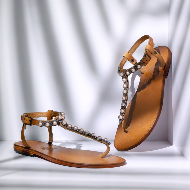 IRIS T-STRAP JEWELED SANDAL